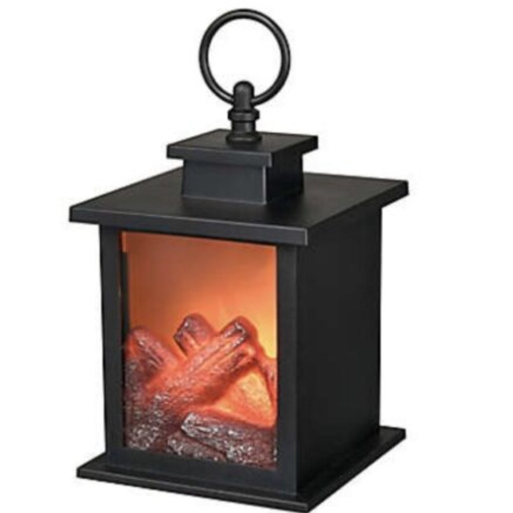 Greyson Home LED Tabletop Fireplace Black 7.5 inch